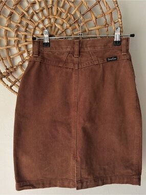 Wrangler Brown Mini Denim Skirt